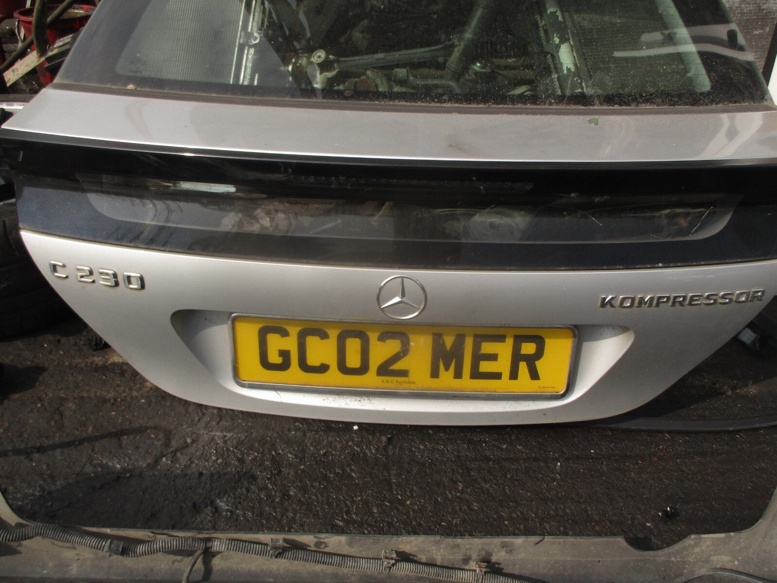 2002 MERCEDES C CLASS COUPE CL203 COMPLETE REAR BOOTLID TAILGATE BOOT SILVER