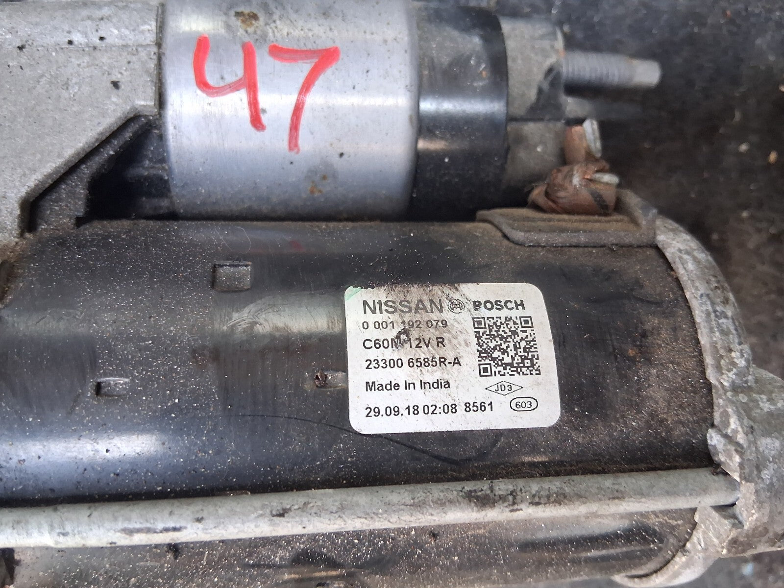 2019 NISSAN MICRA K14 0.9 PETROL STARTER MOTOR 233006585R
