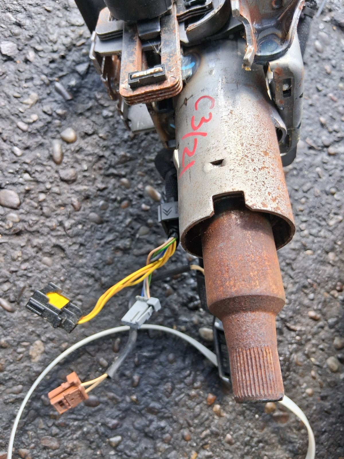 2021 CITROEN C3 MK3 STEERING COLUMN & IGNITION BARREL WITH KEY 9835704977
