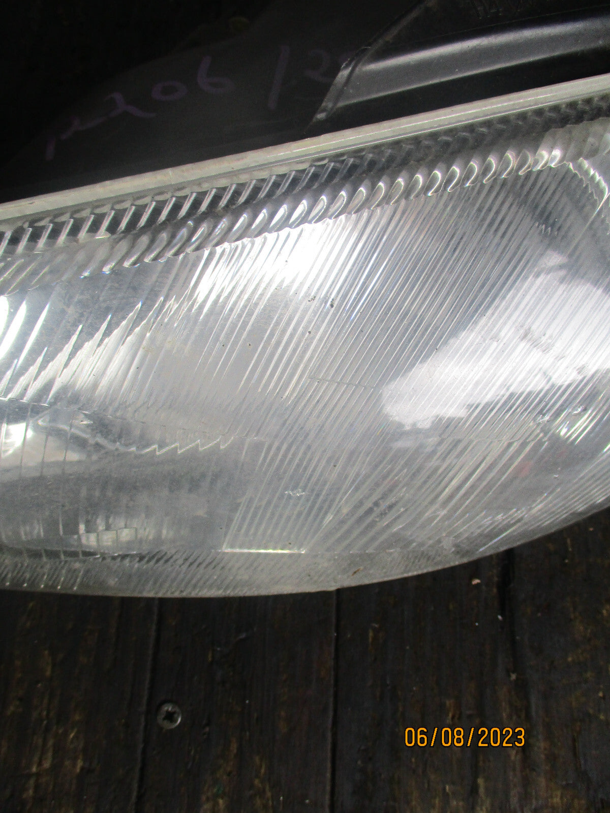 PEUGEOT 206 2002 NS PASSENGER SIDE FRONT HEADLIGHT 9640559780