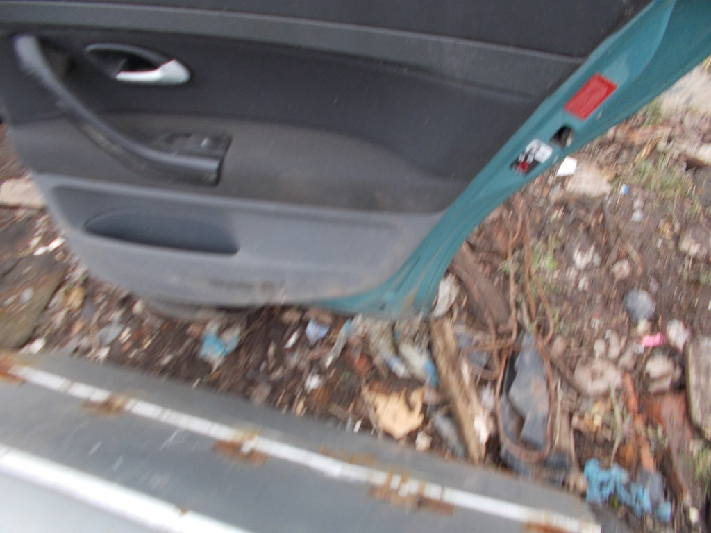 SAAB 93 2003 OSR DRIVER SIDE REAR COMPLETE DOOR  291 GLACIER BLUE METALLIC