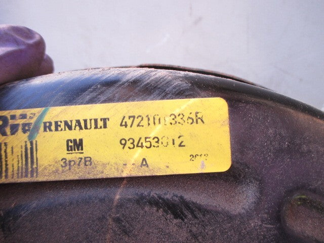 2015 RENAULT TRAFIC X82 MK2 BRAKE MASTER BRAKE SERVO 47210336R