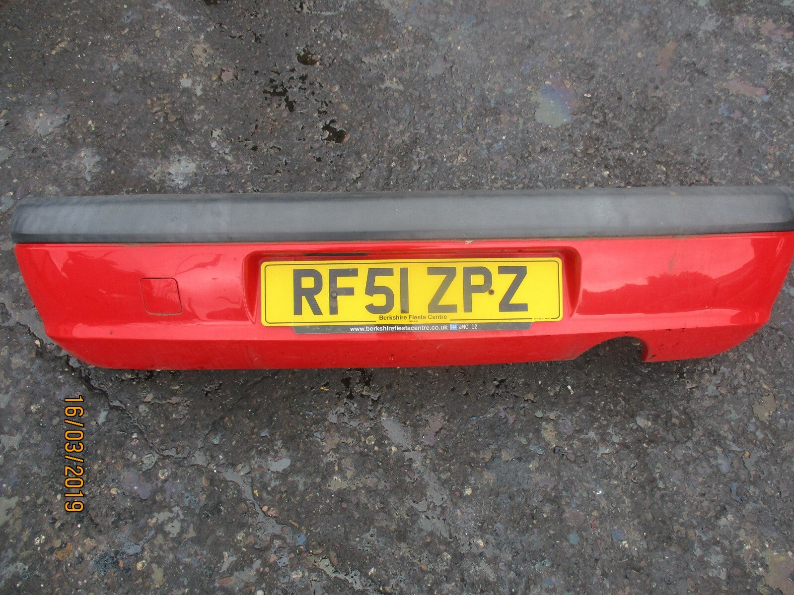 FORD FIESTA 2001 REAR BUMPER RED
