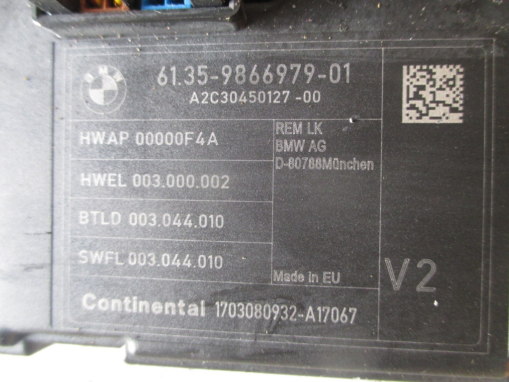 BMW F30 3 SERIES 2017 BODY CONTROL ECU MODULE 9866979