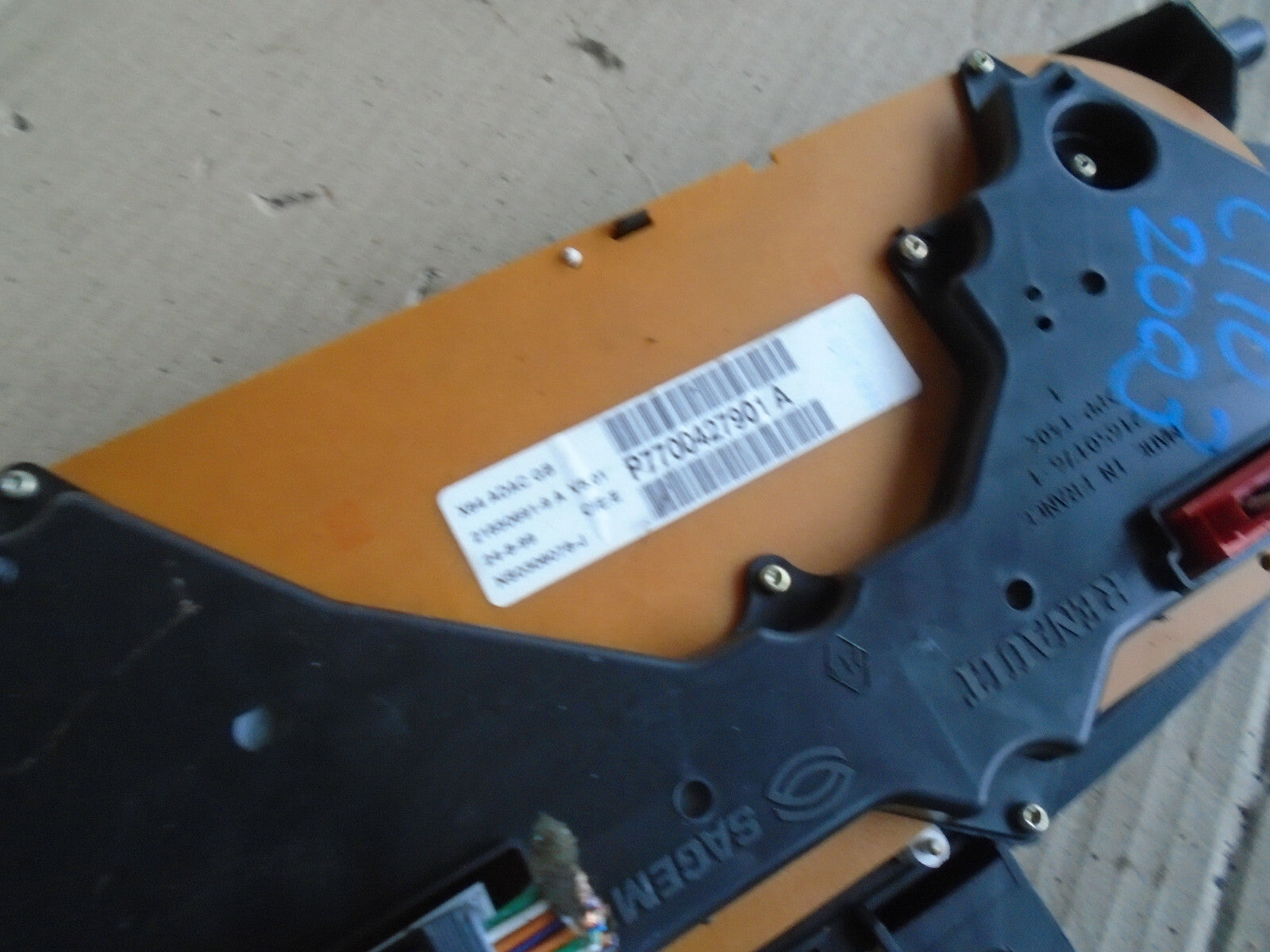 RENAULT CLIO 2003 SPEEDOMETER INSTRUMENT CLUSTER 7700427901A