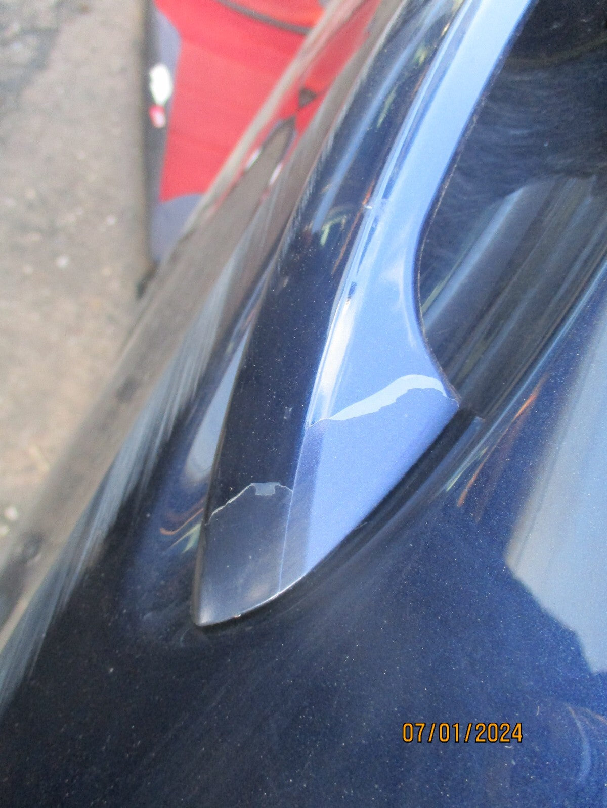 MERCEDES BENZ CLA 2016 C117 OSF DRIVER FRONT EXTERIOR DOOR HANDLE LUNAR BLUE 890