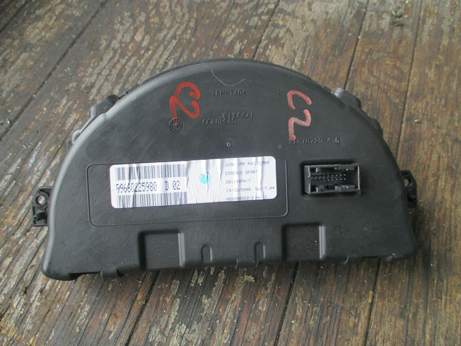CITROEN C2 2006 SPEEDOMETER INSTRUMENT CLUSTER 9660225980