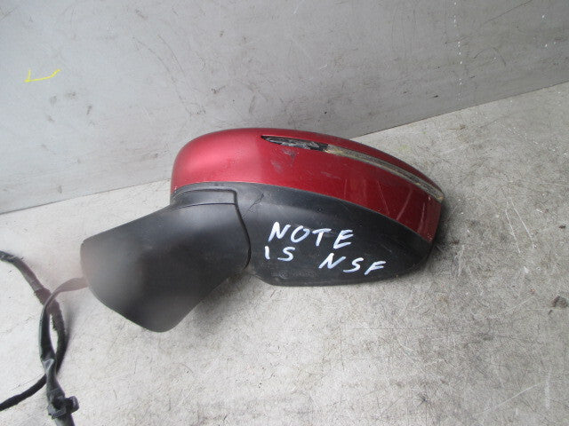 NISSAN NOTE E12 2015 HATCHBACK POWERFOLD NS PASSENGER SIDE FRONT WING MIRROR RED