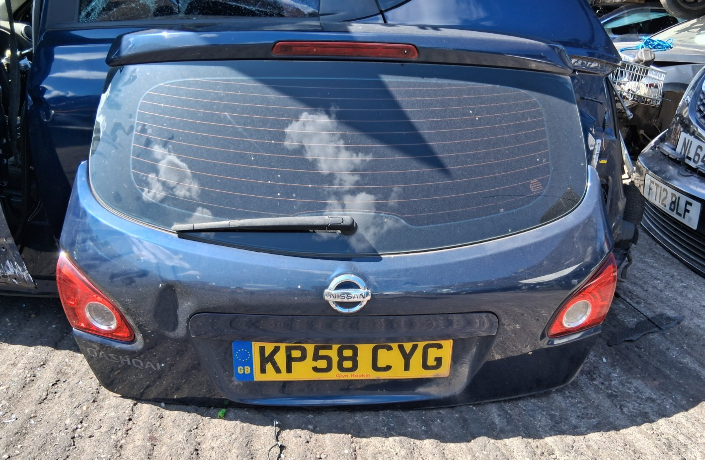 2008 NISSAN QASHQAI J10 MK1 COMPLETE TAILGATE BOOTLID BLUE