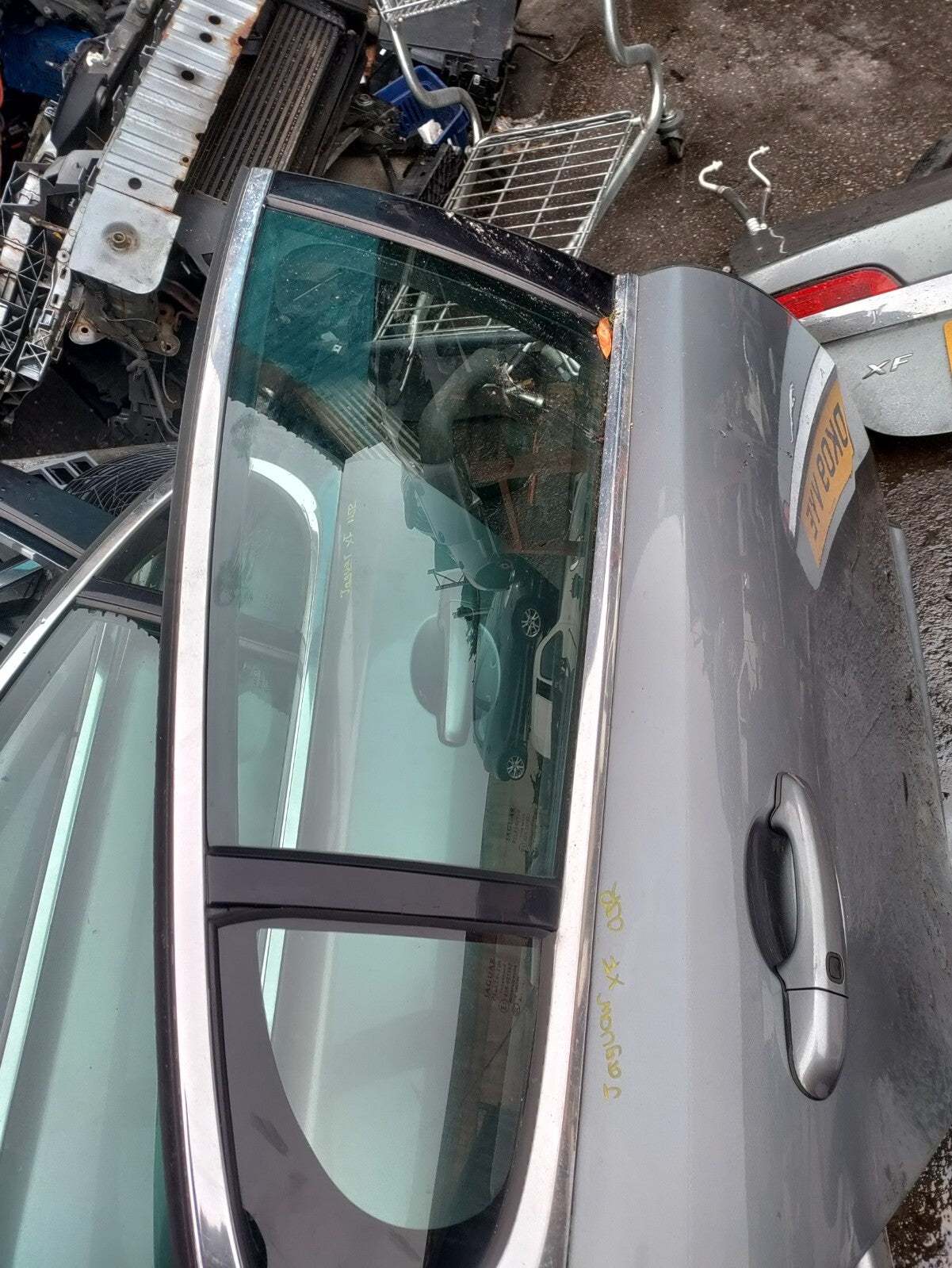 2009 JAGUAR XF X250 OSR DRIVER SIDE REAR COMPLETE DOOR SILVER