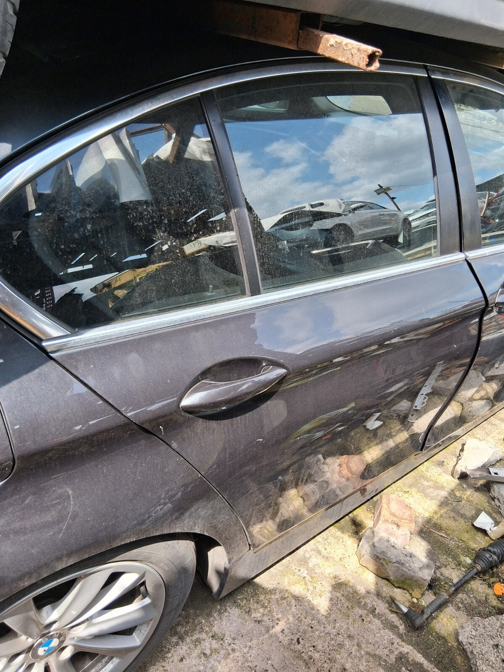 2012 BMW 5 SERIES F10 OSR DRIVER SIDE REAR RIGHT COMPLETE DOOR SOPHISTO GREY II