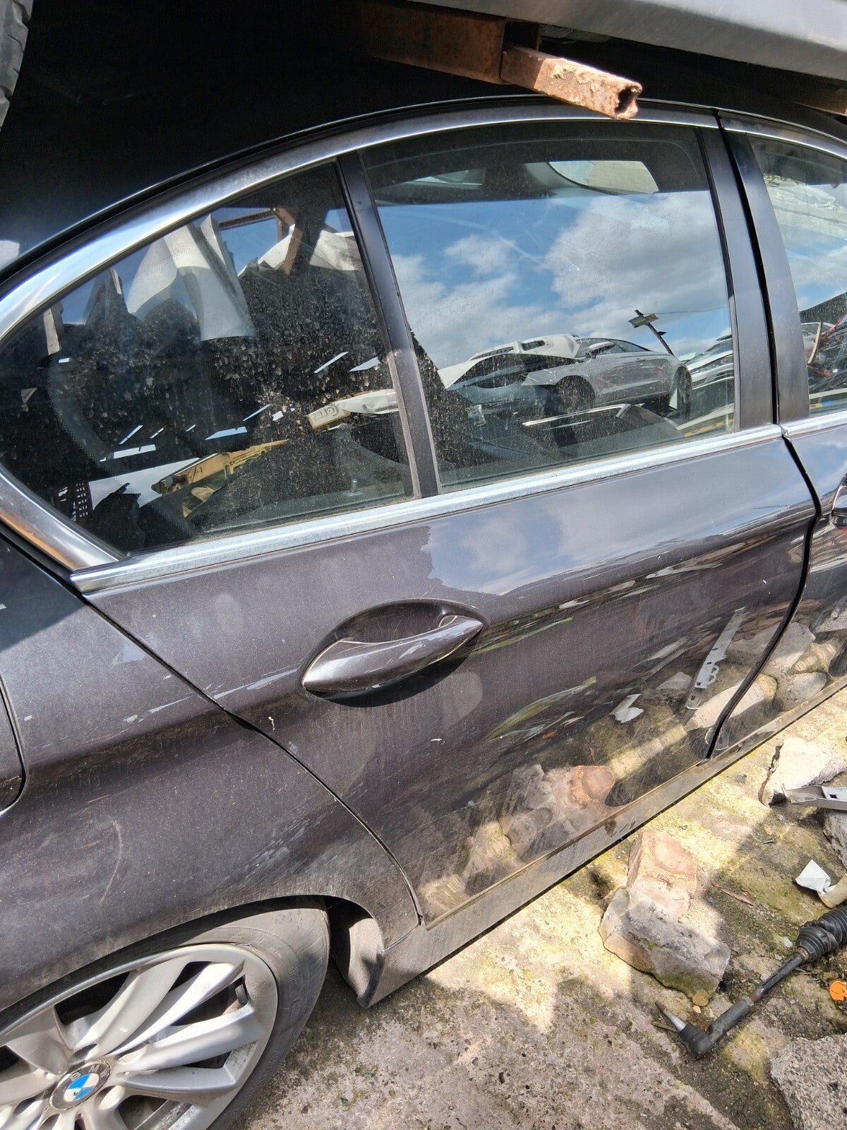 2012 BMW 5 SERIES F10 OSR DRIVER SIDE REAR RIGHT COMPLETE DOOR SOPHISTO GREY II