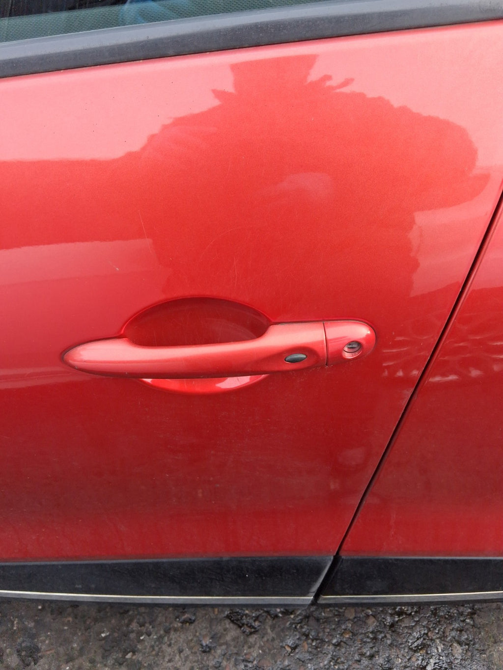 2013 RENAULT CLIO X98 MK4 NSF PASSENGER SIDE FRONT LEFT BARE DOOR RED