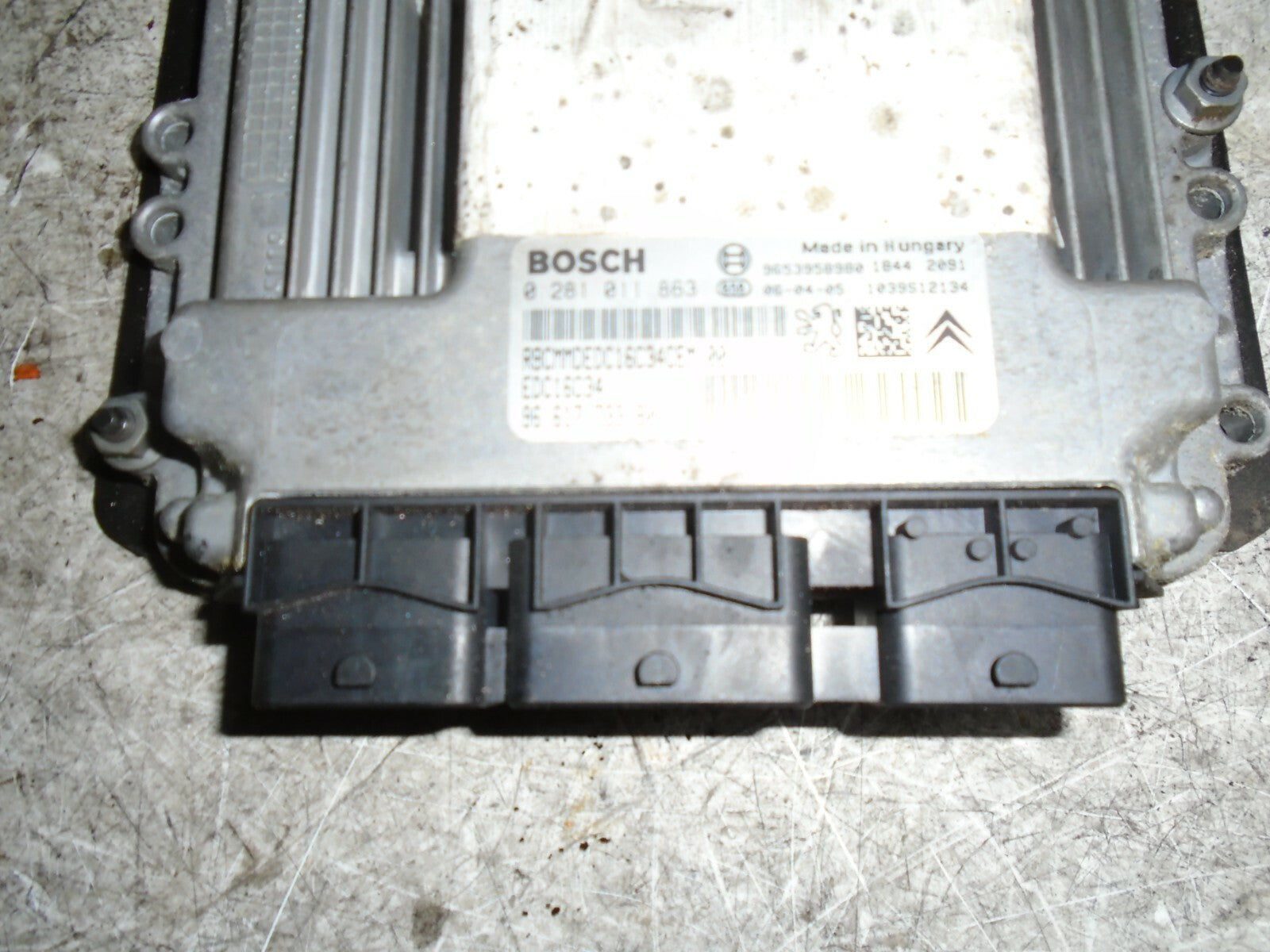 PEUGEOT 307 2006 1.6 DIESEL ECU ENGINE CONTROL MODULE UNIT 9661773380