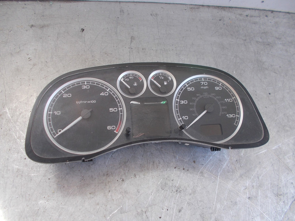 PEUGEOT 307 SPEEDOMETER CLOCKS INSTRUMENT CLUSTER P9655182980