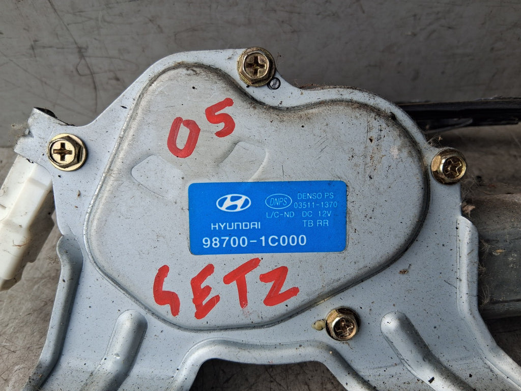 2005 HYUNDAI GETZ REAR TAILGATE BOOTLID SCREEN WIPER MOTOR 987001C000