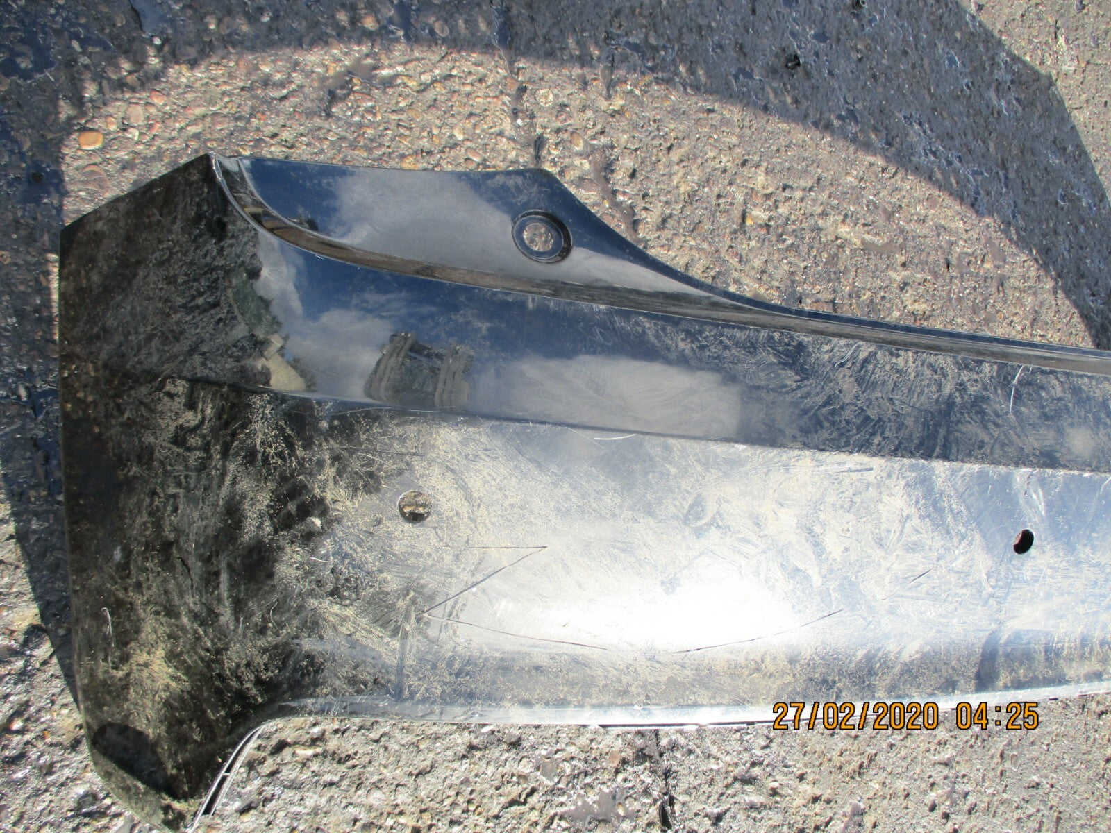 AUDI A1 8X 2018 REAR BACK PLASTIC BUMPER IN BLACK SCRATCHED
