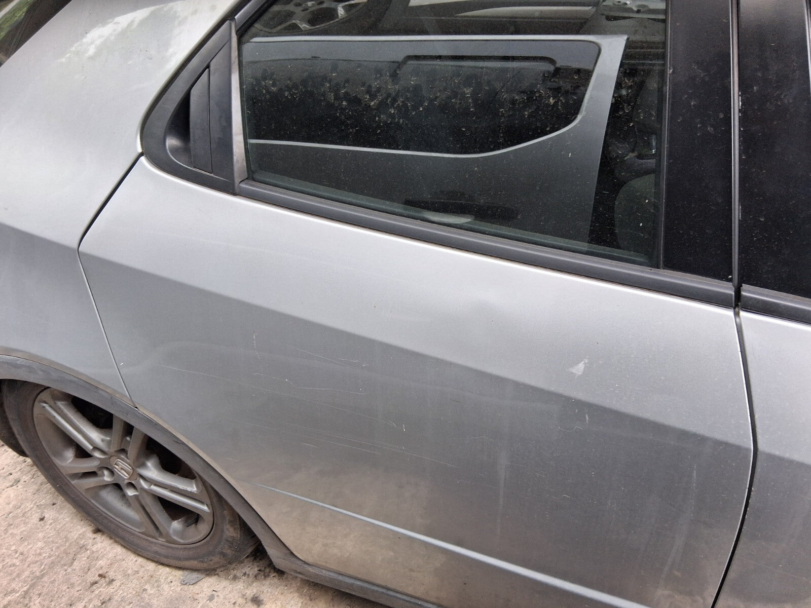 2007 HONDA CIVIC MK8 OSR COMPLETE DRIVER DOOR ALABASTER SILVER METALIC NH700M