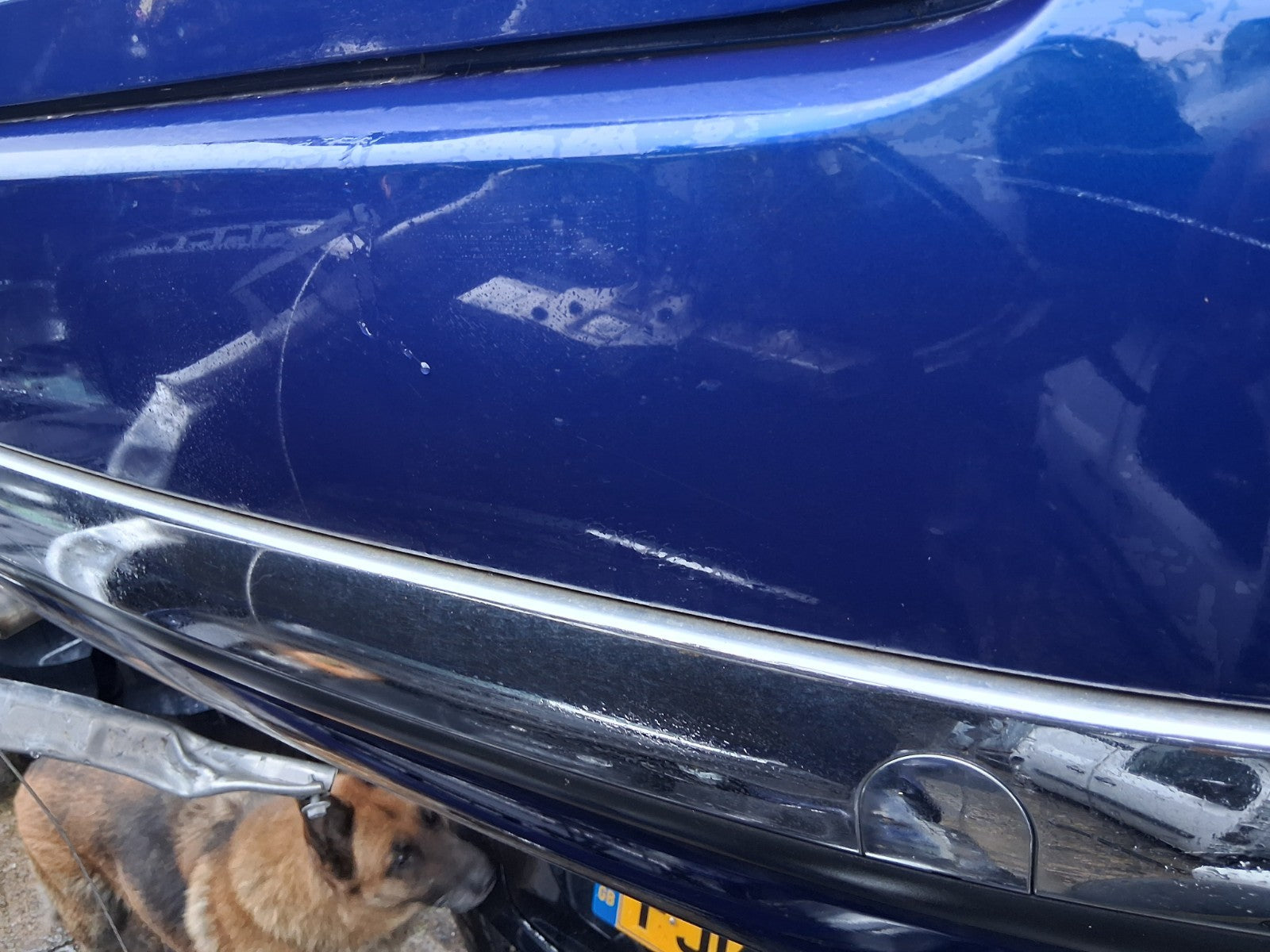 2010 FIAT 500 LOUNGE MK1 COMPLETE REAR BUMPER BLUE