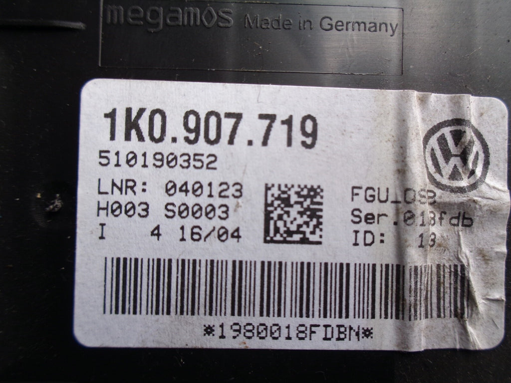 VOLKSWAGEN GOLF MK5 ALARM SENSOR 1K0 907 719