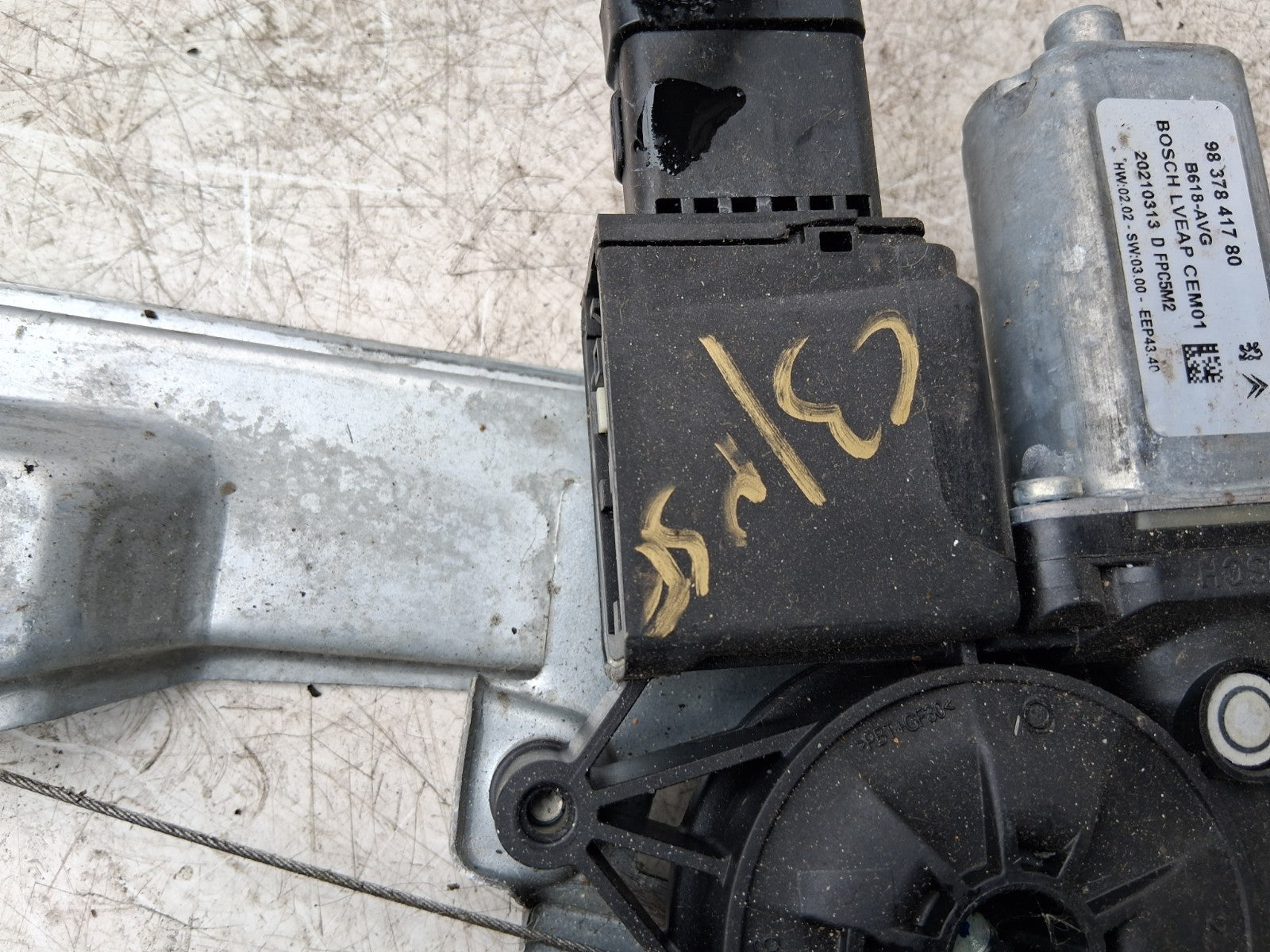 2021 CITROEN C3 MK3 NSF PASSENGER SIDE FRONT WINDOW MOTOR REGULATOR