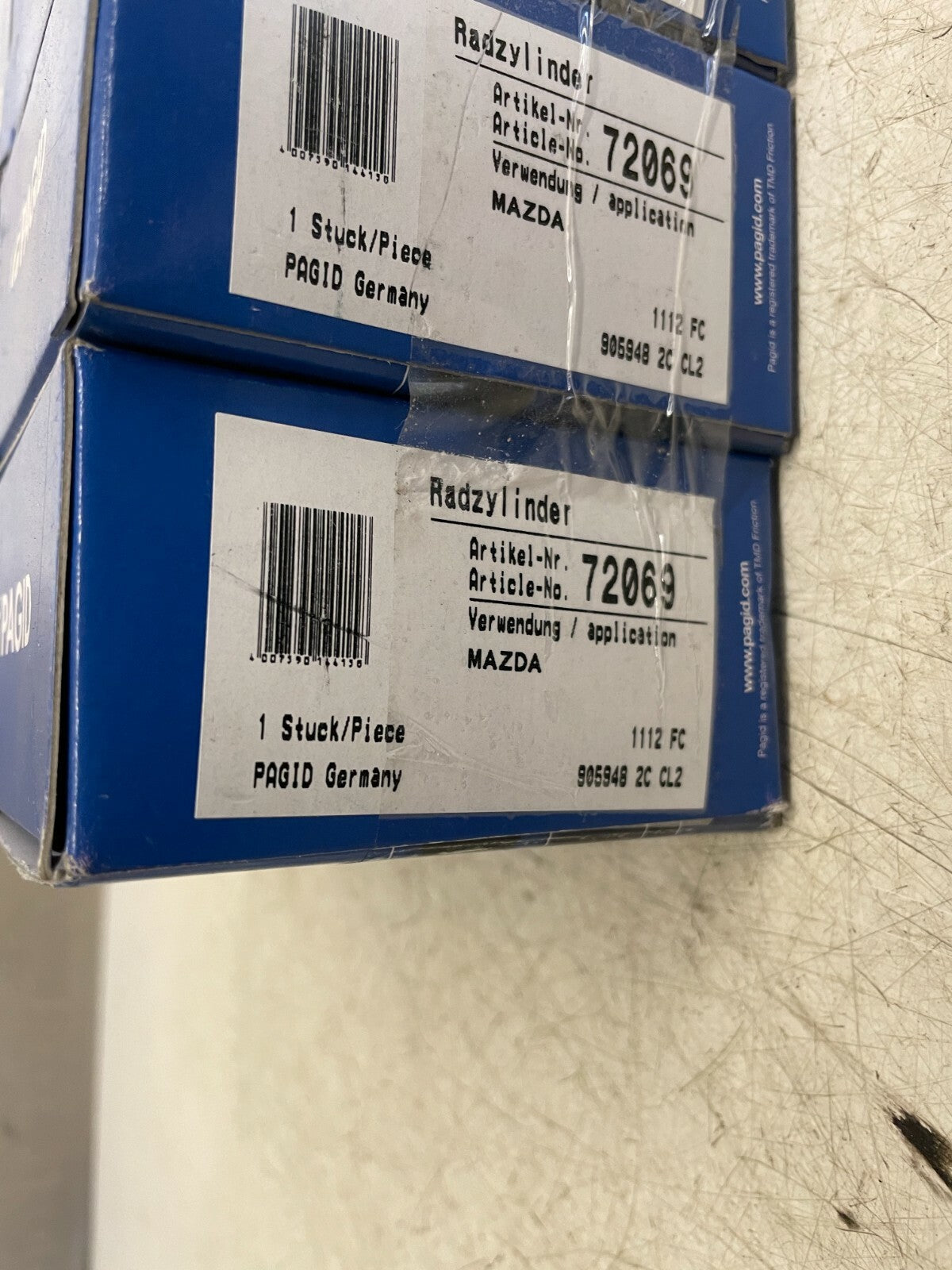 NEW PAGID MAZDA 626 MK4 GD 87-92 BRAKE CYLINDER JOB LOT 72069 NOS
