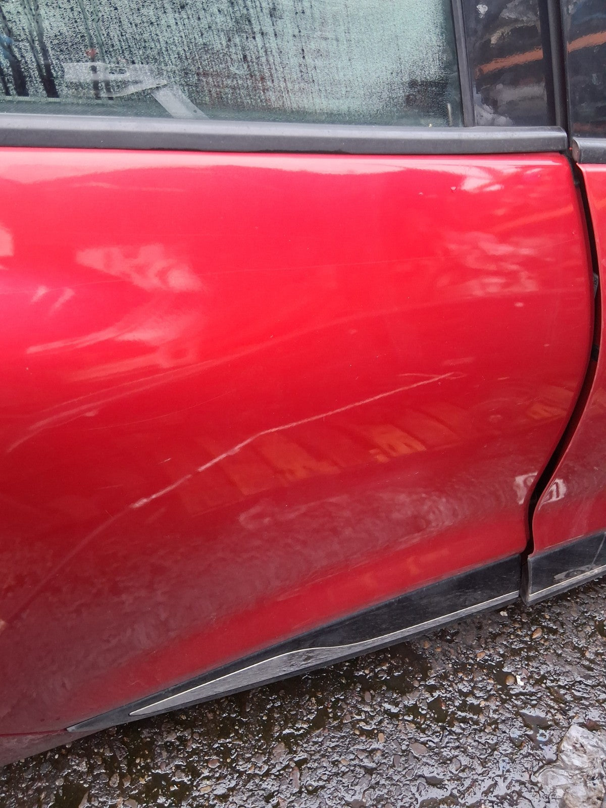 2013 RENAULT CLIO X98 MK4 OSR DRIVER SIDE REAR RIGHT BARE DOOR RED