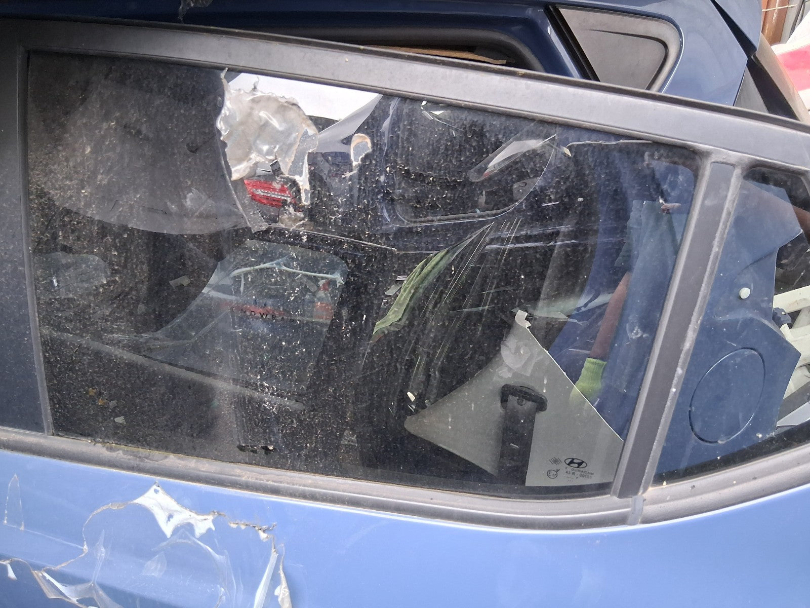 2017 HYUNDAI i10 MK2 NSR PASSENGER SIDE REAR LEFT WINDOW GLASS
