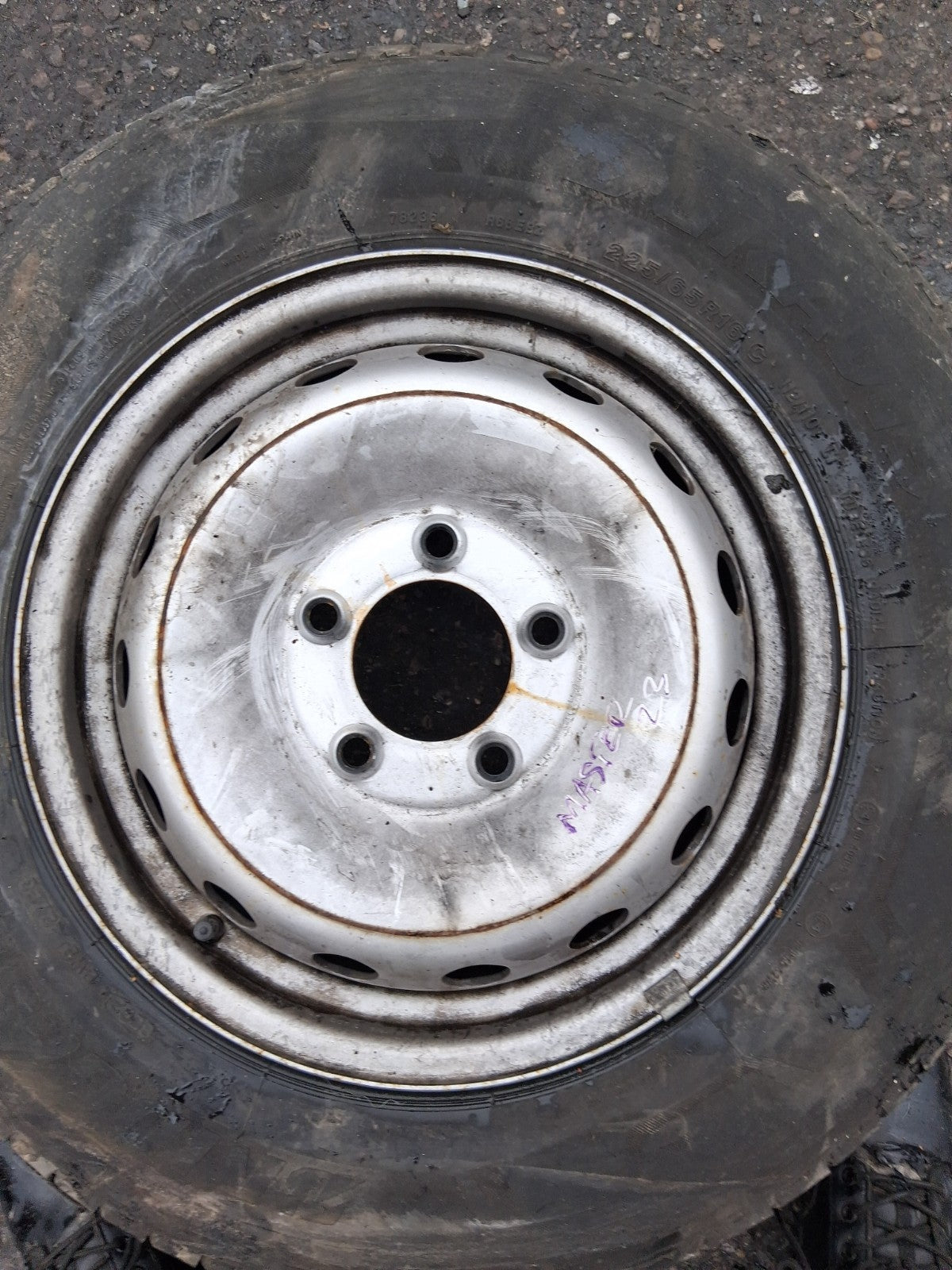 2023 RENAULT MASTER MK3 16 INCH STEEL WHEEL WITH TYRE 225/65R16C