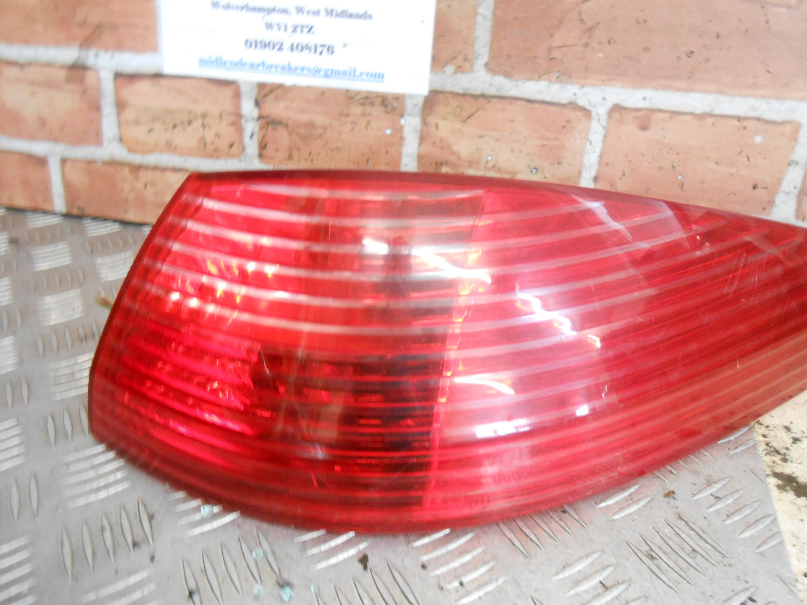 PEUGEOT 607 2004 OSR DRIVER SIDE REAR OUTER BRAKE TAIL LIGHT CLUSTER
