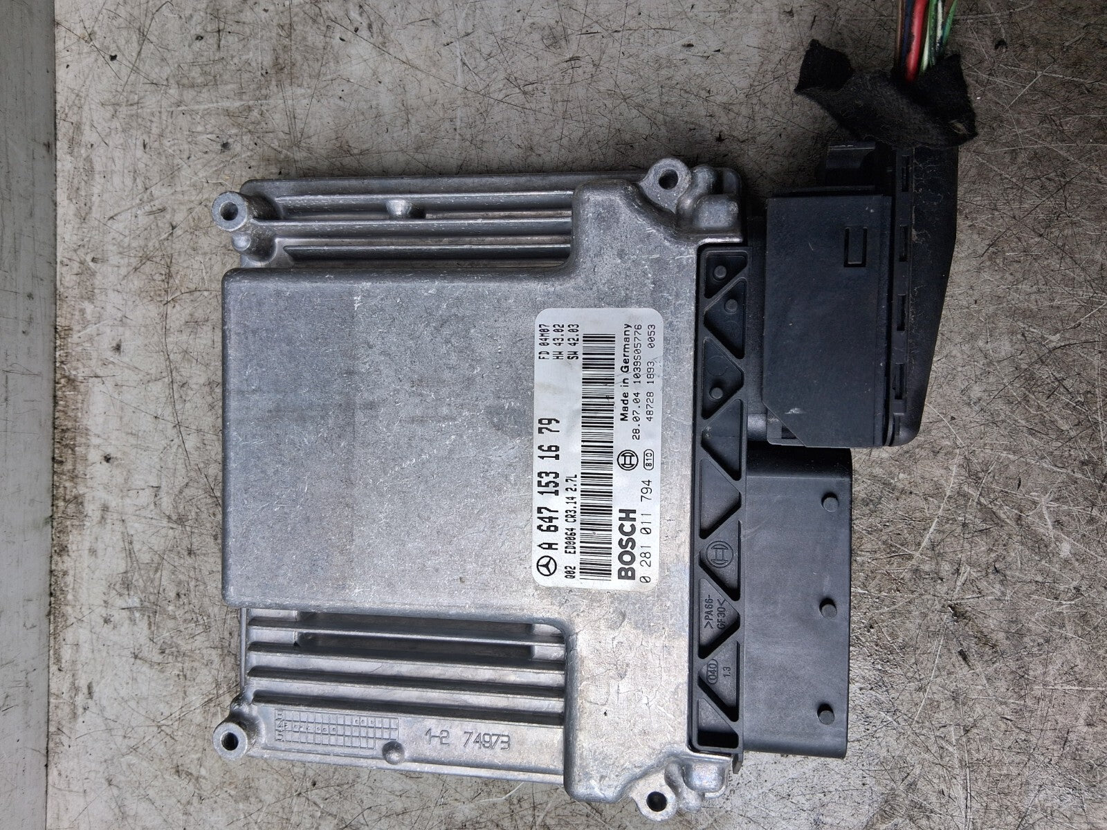 2004 MERCEDES E CLASS W211 2.7 DIESEL ENGINE ECU CONTROL UNIT A6471531679
