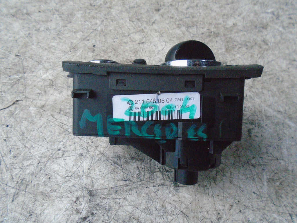 MERCEDES BENZ E CLASS W211 2004 HEADLIGHT CONTROL SWITCH A2115450504