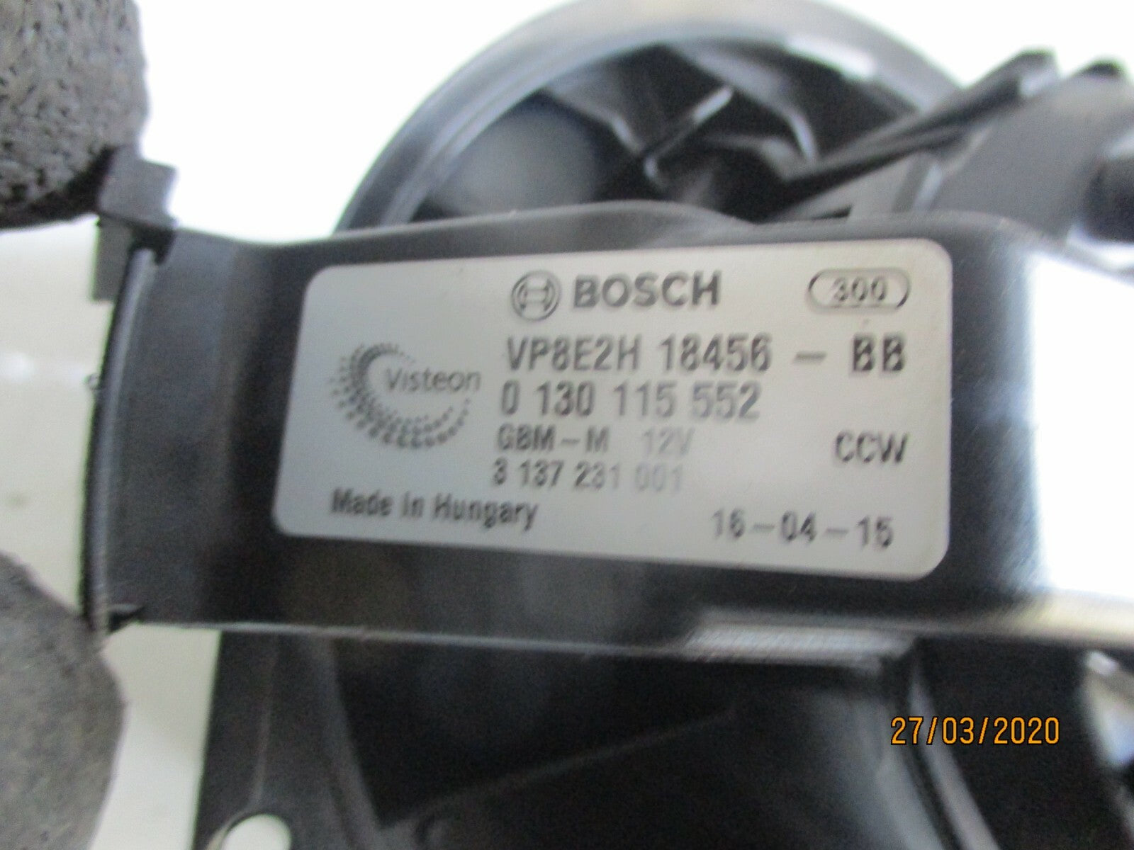 FORD FIESTA MK7 2011 HEATER FAN BLOWER MOTOR 8E2H18456BB