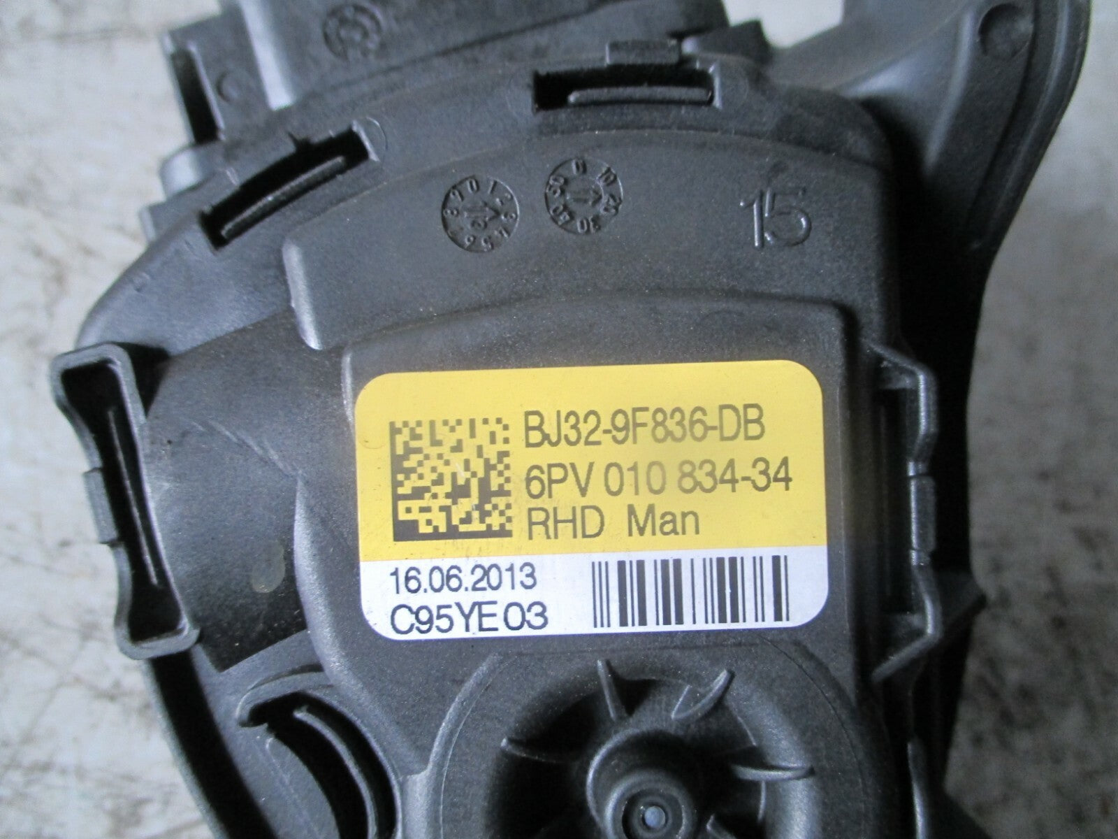 RANGE ROVER EVOQUE 2013 L538 THROTTLE ACCELERATOR PEDAL BJ329F836