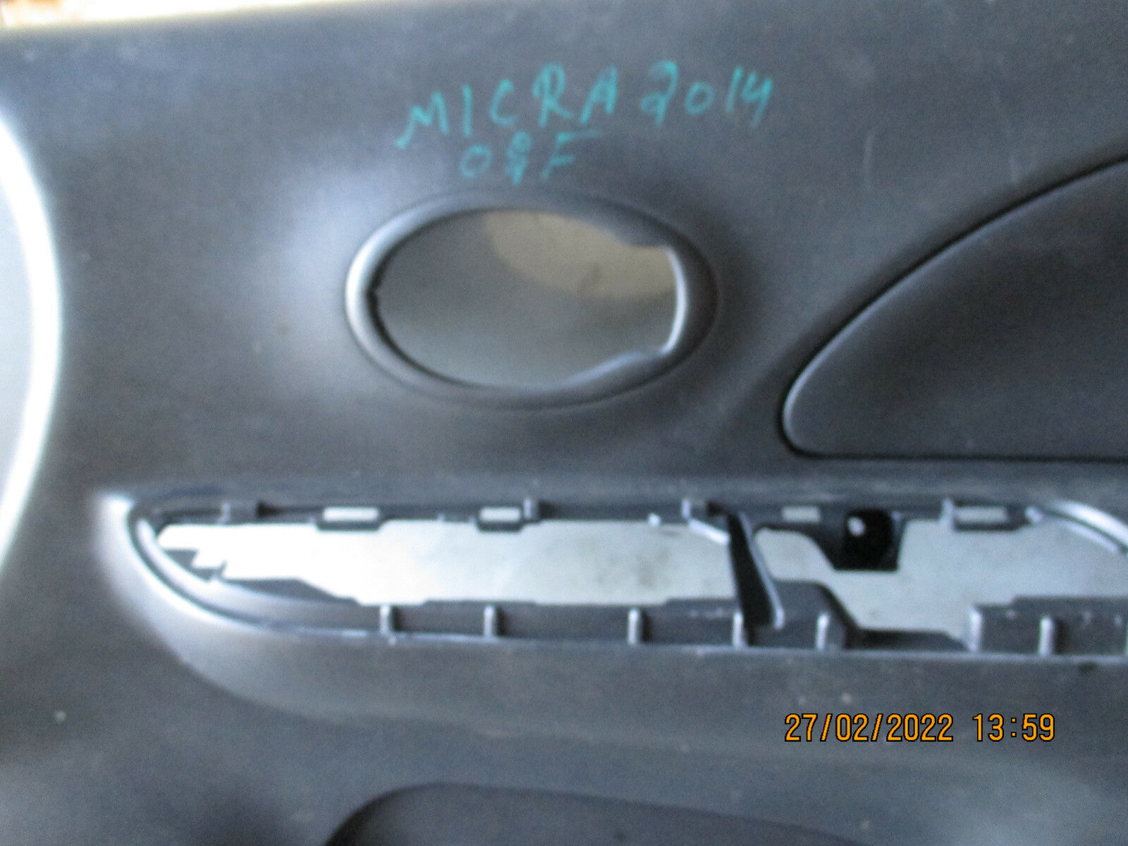NISSAN MICRA 2014 MK4 K13 OSF FRONT DRIVER SIDE DOOR CARD 809101HB0A