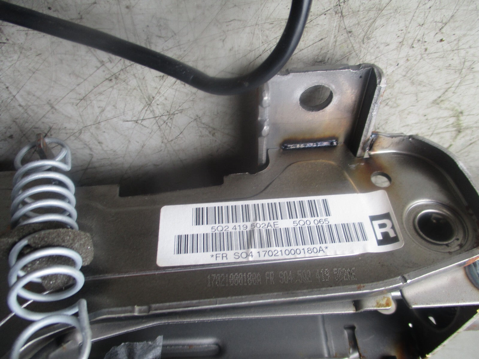 2017 VOLKSWAGEN GOLF STEERING COLUMN BARREL & KEY 5Q2419502AE
