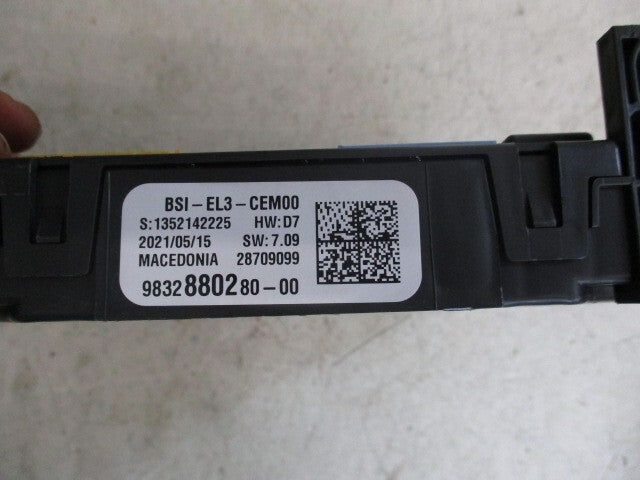 CITROEN C3 2021 MK3 SHINE BCM BODY CONTROL MODULE 9832880280