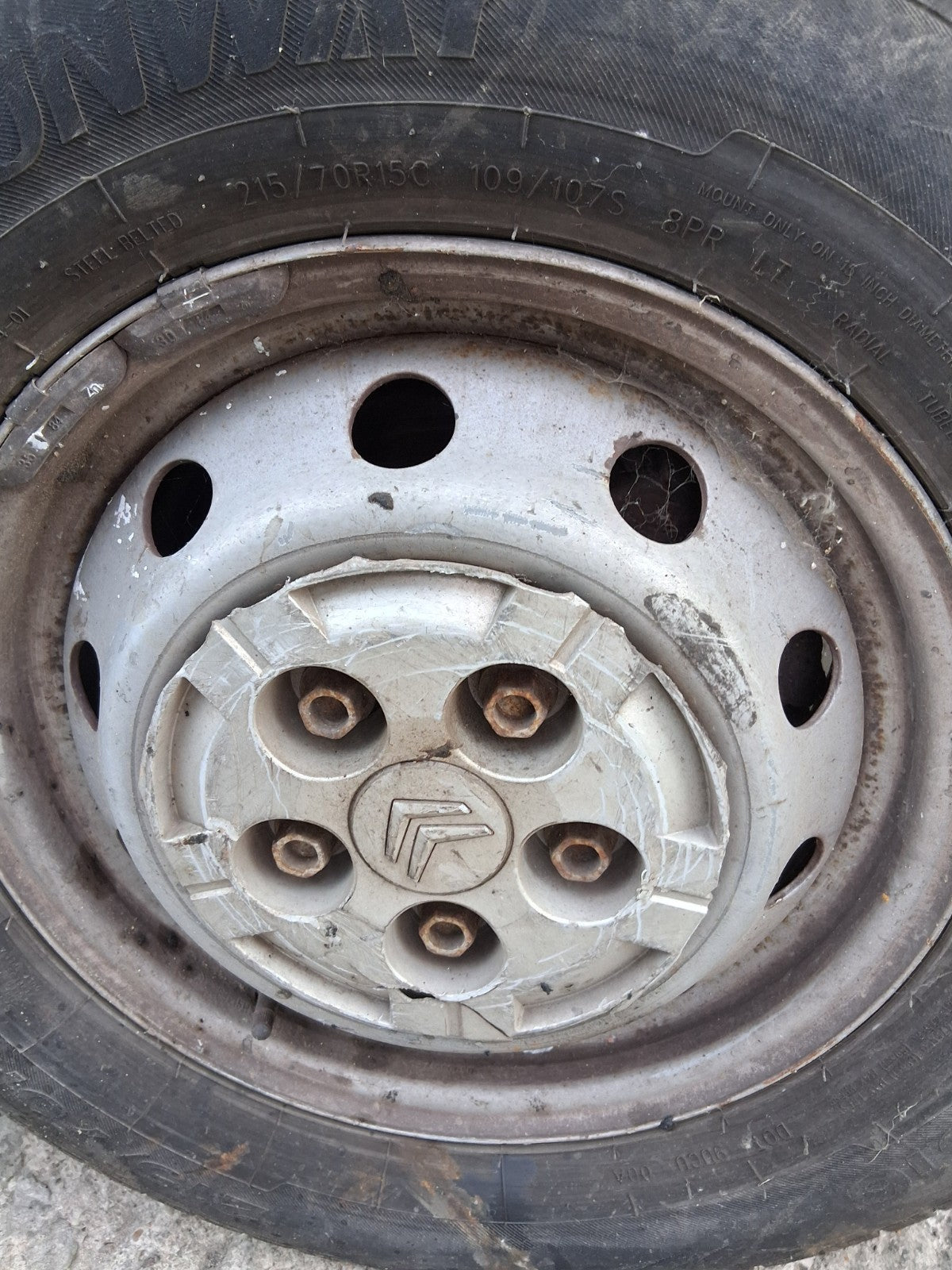 2014 CITROEN RELAY MK3 15 INCH STEEL WHEEL WITH TYRE 215/70R15C