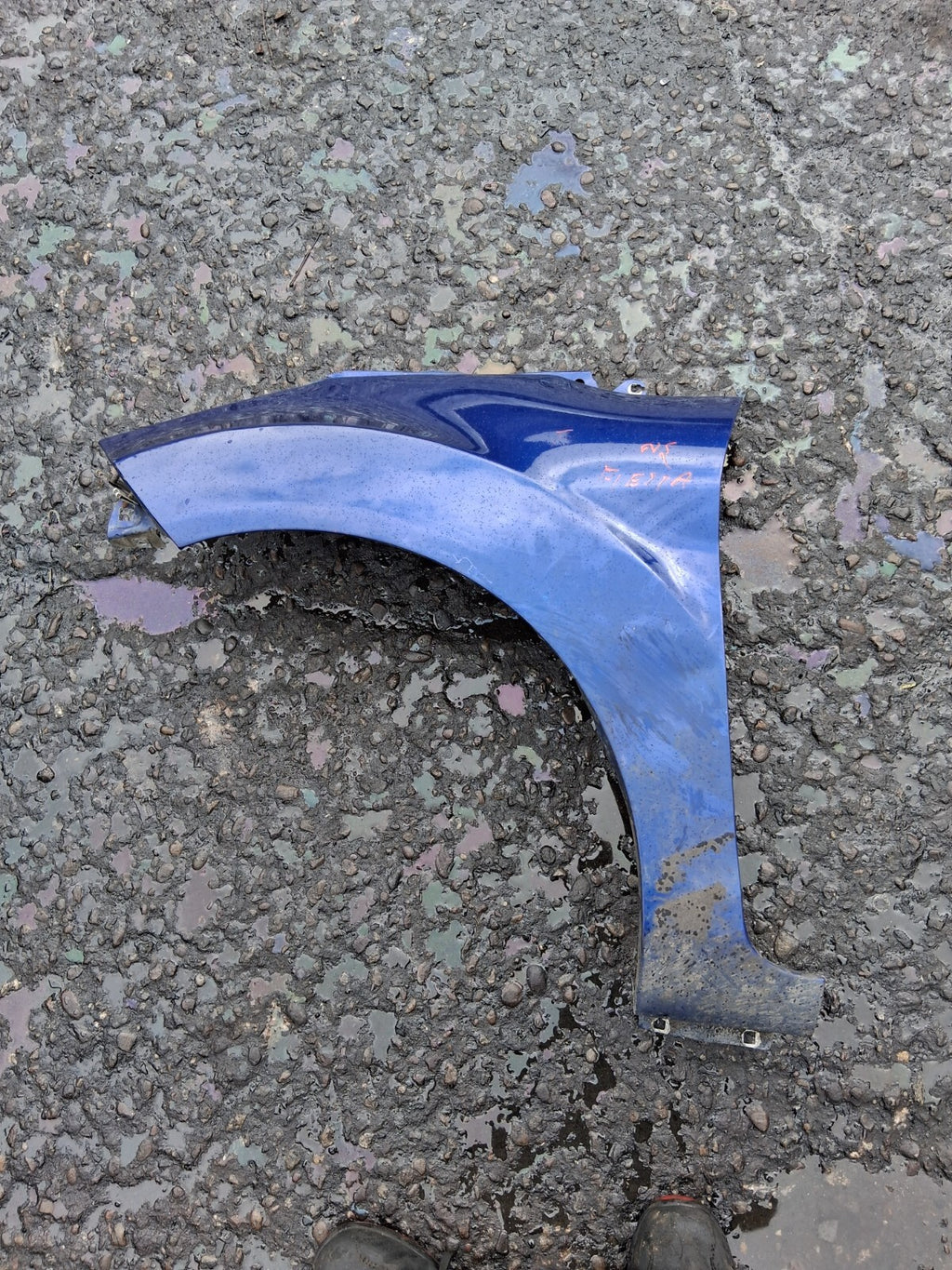 2016 FORD FIESTA MK7 NS PASSENGER SIDE WING PANEL BLUE HAS DAMAGED