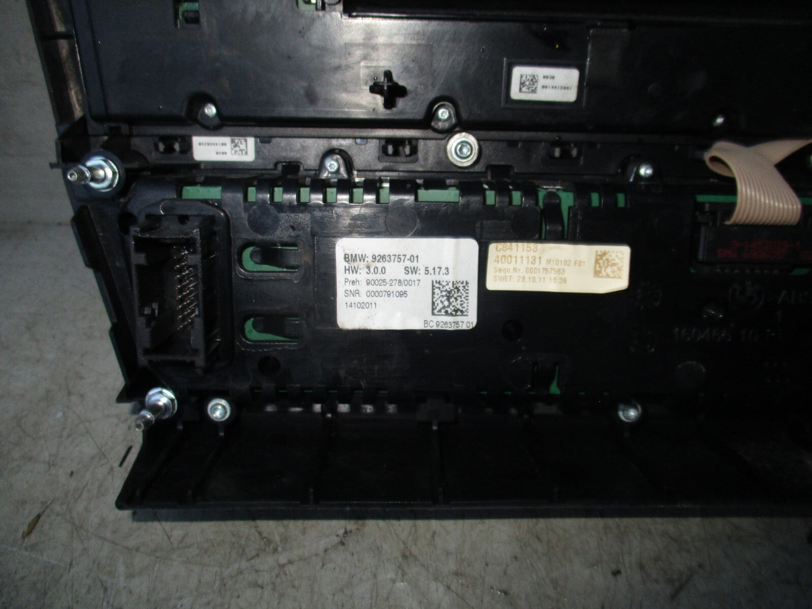 BMW 5 SERIES 2011 F10 CLIMATE CONTROL & RADIO SWITCHES 9263757