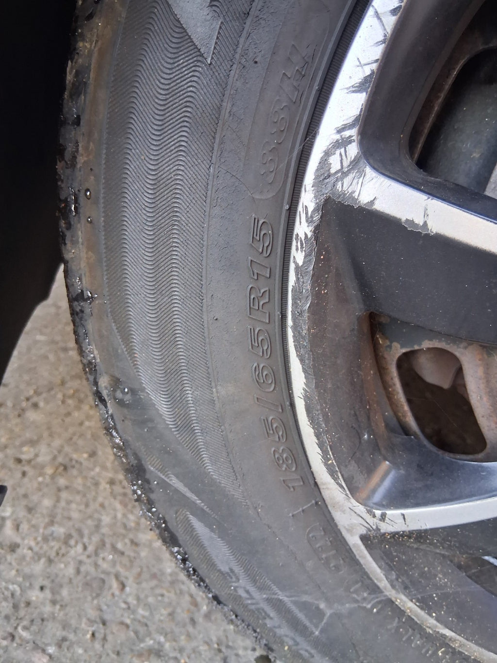 2014 PEUGEOT 208 15 INCH STEEL WHEEL WITH TYRE 185/65R15