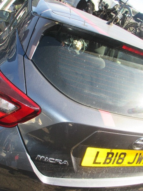 2018 NISSAN MICRA K14 REAR BARE TAIL GATE GREY TITANIUM KPN