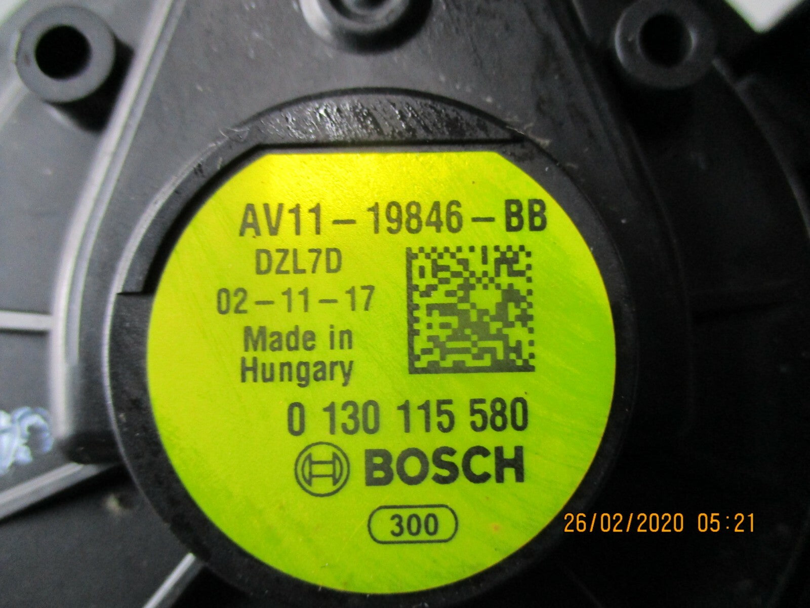 FORD B MAX 2014 HEATER AIR FAN BLOWER MOTOR ASSEMBLY UNIT AV11-19846-BB