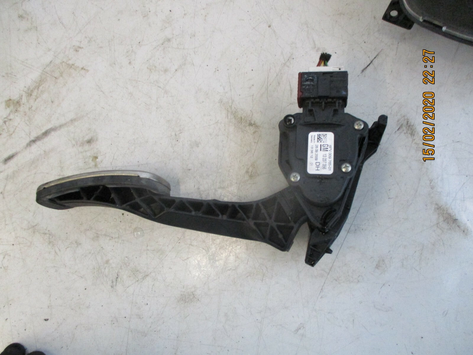 VAUXHALL INSIGNIA A 2009 ELECTRIC ACCELERATOR THROTTLE PEDAL 13237356