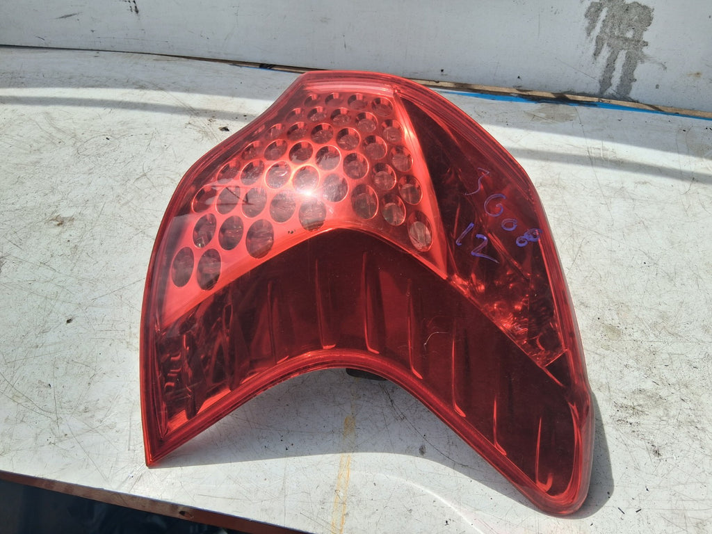 2012 PEUGEOT 3008 OSR DRIVER SIDE REAR OUTER TAIL LIGHT LAMP