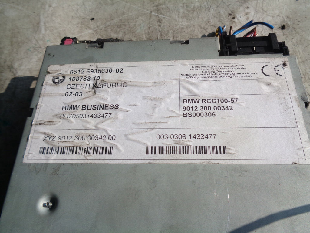 BMW 3 SERIES E46 RADIO CASSETTE PLAYER 6935630