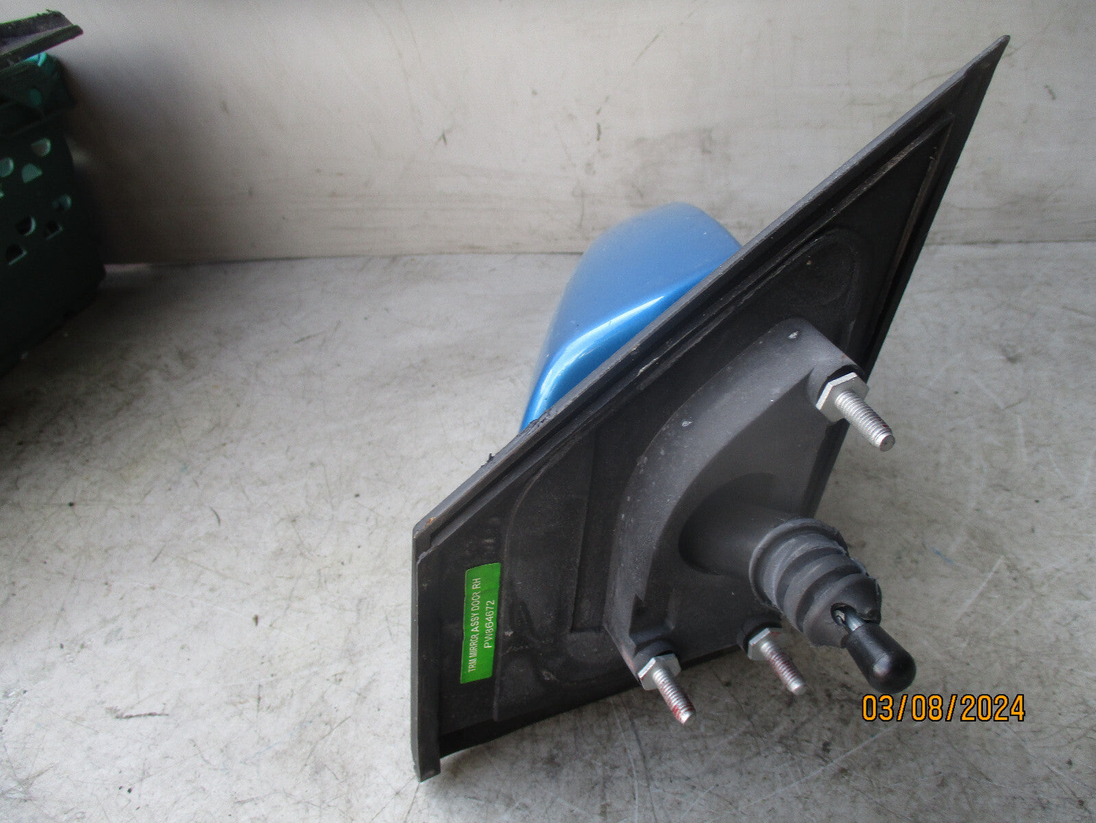 2009 PROTON SAVVY  OSF DRIVER SIDE BLUE WING MIRROR