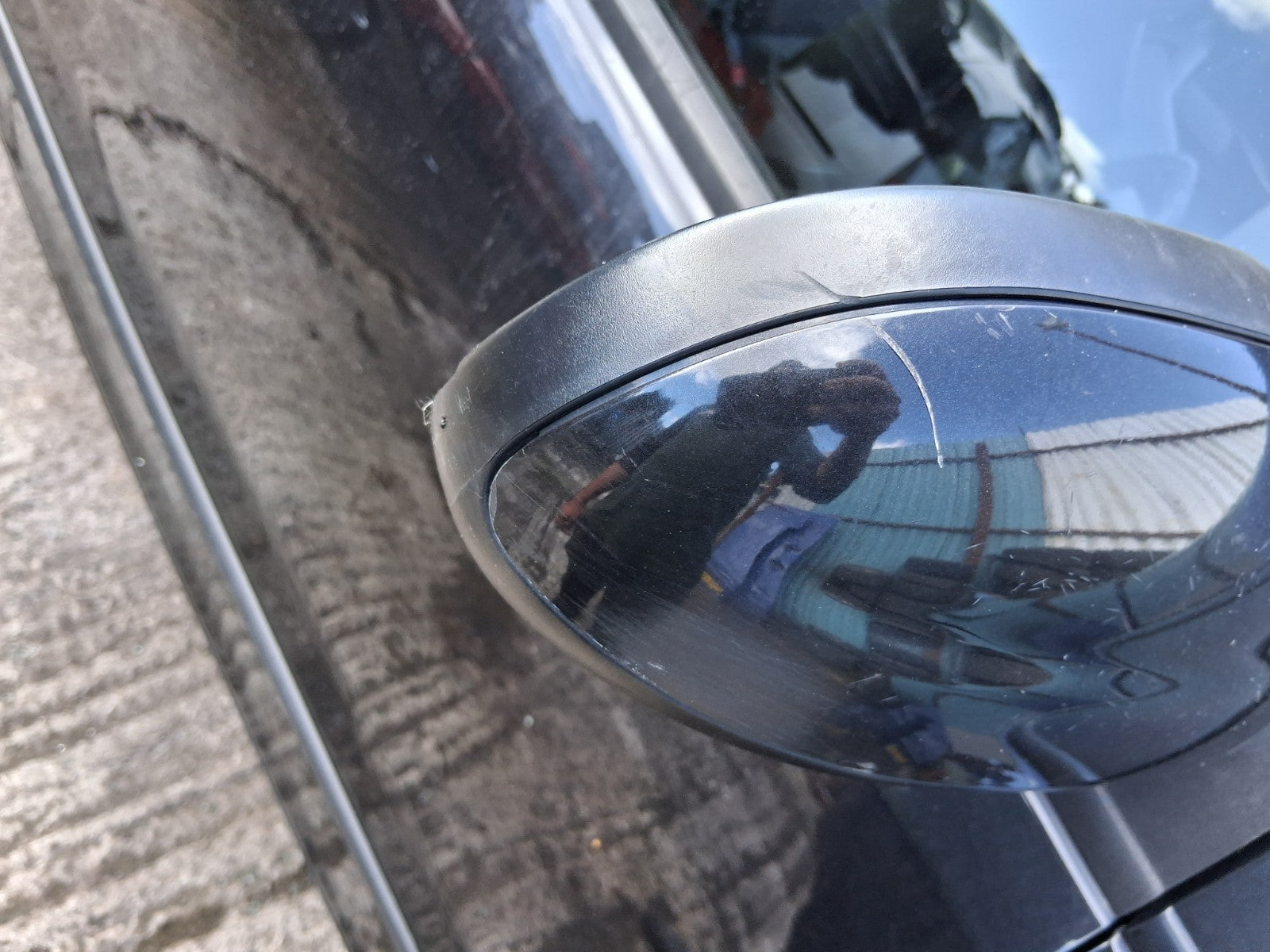 2011 VW VOLKSWAGEN FOX 3 DOOR OS DRIVER SIDE FRONT RIGHT WING MIRROR BLACK