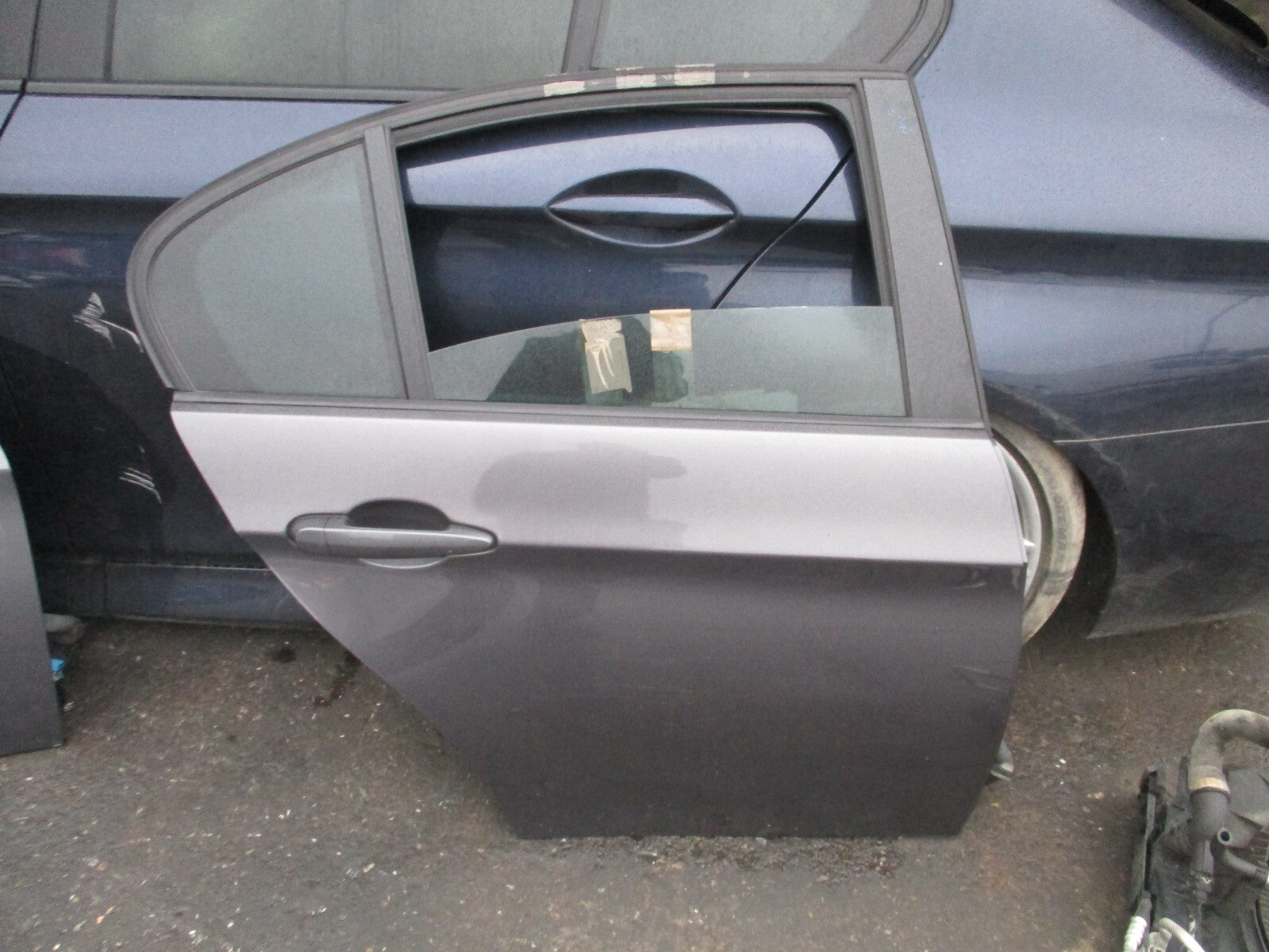 2009 BMW 3 SERIES E90 OSR DRIVER SIDE REAR COMPLETE DOOR GREY