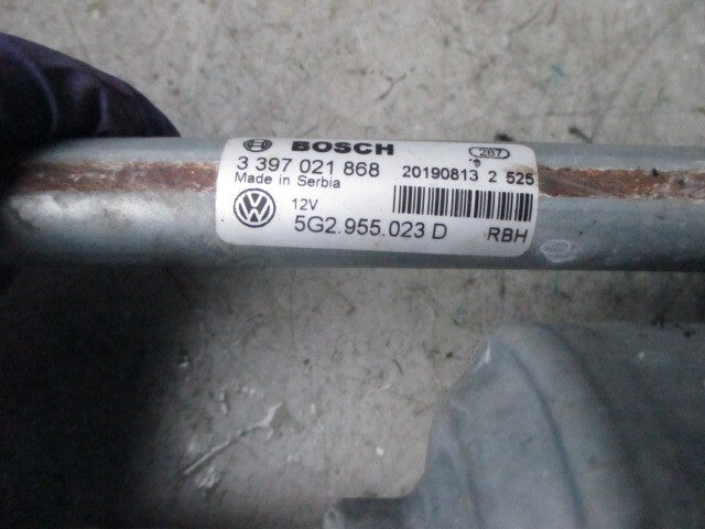 2013 VW GOLF MK7 FRONT WINDSCREEN WIPER MOTOR & LINKAGE 5G2955023D